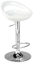 Euro Style Agnes Adjustable Barstool, White