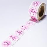 Lot Of 500 Breast Cancer Awareness Stickers Mega Roll
