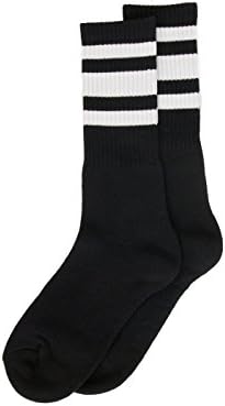 SOCCO Made in USA Crew Black with White Stripes