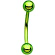 Green Anodized Titanium Ball Eyebrow Ring
