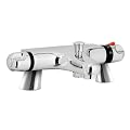Ultra Reef Pillar Mounted Thermostatic Bath Shower Mixer Tap (shower kit not included)