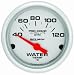 Ultra-Lite Electric Water Temperature Gauge 2 1/16 in. 40 - 120 Deg. C Incl. 1/8 in. NPT Sender 3/8/0.5 NPT Adapter Fittings Air Core Meter Movement