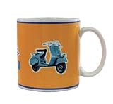 Coffee Mug, Vespa - Yellow & Blue Fenderlight Model