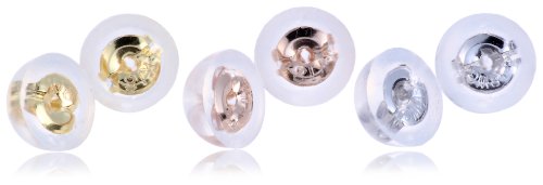 [ラヴトリプル]LOVE x LOVE x LOVE ピアス ピアス用 K18 Wロックシリコンキャッチ 3色セット