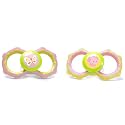 Pack of 2 Fisher-Price Rainforest Silicone Infant Soothers for  Girls (0-6 months)