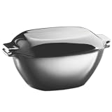 Nambe Round Rectangular 2-Quart Casserole with Lid