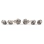 Classic Woven Silver Knot Cufflink and Stud Set with Gift Box