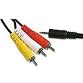 2.5mm Mini Jack to 3 phono AV Out Cable 4 pole TV LCD