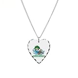 salt water fishing gear:Necklace Heart Charm Gone Fishin Fisherman