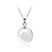 Sephla 14k White Gold Overlay Sterling Silver Moonstone Pendant Necklace For Women