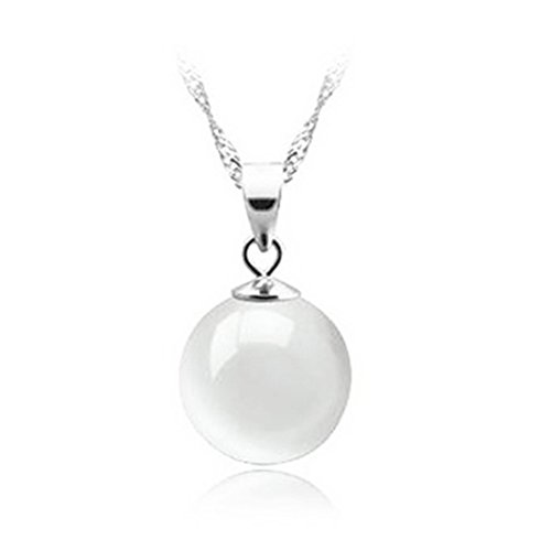 Sephla 14k White Gold Overlay Sterling Silver Moonstone Pendant Necklace For Women