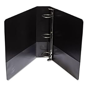 Vinyl Round Ring Locking View Binder, 2 Capacity, Black