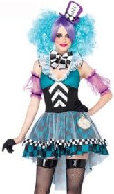 Sexy4Lady Women's Manic Mad Hatter Adult Costume Medium
