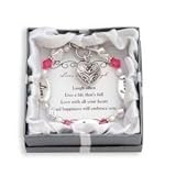 Live, Love, Laugh Silver & Crystal Expressively Yours Bracelet
