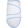 Miracle Blanket - White with Blue Trim Swaddle Blanket