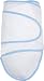 Miracle Blanket - White with Blue Trim Swaddle Blanket