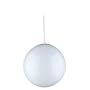 Sea Gull Lighting 6020-15 Single-Light Globe Pendant, White with Opal Glass
