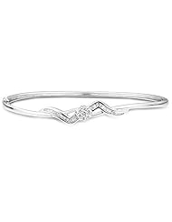 0.49 Cts Diamond Bangle Bracelet in 18K White Gold
