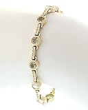 Circle Stone Link Pave Diamond Bracelet by Zasha Signature Jewelry