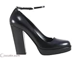 Prada - Prada Women's Black Platform Ankle Strap Heels Shoes