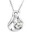 Sterling Silver Inspirational Blessings 3-Child Mother Necklace