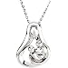 Sterling Silver Inspirational Blessings 3-Child Mother Necklace
