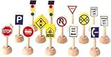 Plan Toys Set Of Traffic Signs & Lights 1 (Usa)