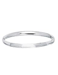 14k White Gold Baby Bangle Bracelet