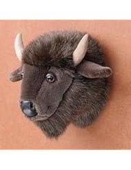 Toy: 7.5" Buffalo Head Plush Stuffed Animal Toy - AH