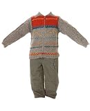 : Petit Lem Heather Grey Sweater & Grey Pant Set