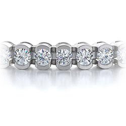 Click here for Platinum Bezel-Set Tennis Diamond Bracelet. (4.00c... prices