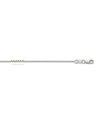 14k Solid White Gold Box Chain 0.8mm 20" Inch Necklace