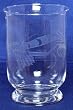 Individually Hand Etched Fishing Fly Glass Candle Shade 5.5"H Set of Two