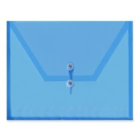 Itoya PE-20-BU Polyenvelope for Standard Letter Documents Side Loading Blue