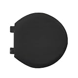 American Standard 5320.110.178 EverClean Round Front Plastic Toilet Seat with Cover and Slow Close Snap-Off Hinges, Black