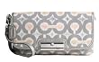 Coach Kristin Ikat Capacity Wristlet Clutch Handbag Bag Purse 45378 Grey Multi