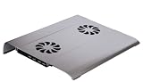CS1304 Aluminum 15″ Laptop Cooling Station with 4 Ports USB Hub, 2 Cooling Fans, Up to 15.4 inch