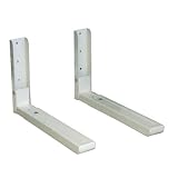 White Microwave Brackets with Extending Arms
