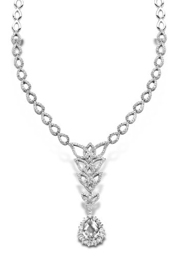 ORPHELIA Damenkette 925/ooo Sterlingsilber 44CM TROPFENFORM ZIRKONIA Preisvergleich