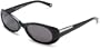 Anne Klein Women's AK3137 Sunglasses,Black Frame/Gray Lens,one size
