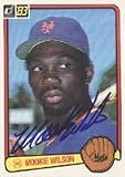 Mookie Wilson, New York Mets, 1983 Donruss Autographed Card