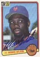 Mookie Wilson, New York Mets, 1983 Donruss Autographed Card