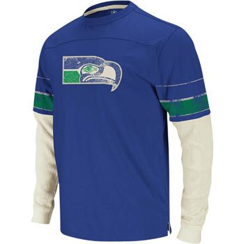 Seattle Seahawks Reebok Vintage Long Sleeve Jersey Thermal T-shirt - XL