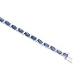 14K White Gold Sapphire and Diamond Bracelet