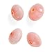 Hand Blown Glass Lampwork Rondelle Beads 16mm Pink Swirl (x4)