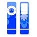 Retro Blue Flowers -Vinyl skin for Apple iPod Shuffle