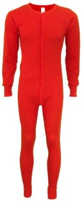 Indera Men's Cotton 1 x 1 Rib Union Suit