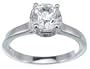 925 Sterling Silver Brilliant Solitaire Engagement Ring
