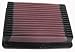 K&N ENGINEERING 33-2022 Air Filter; Panel; H-1.625 in.; L-6 in.; W-7.625 in.; Image