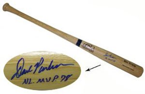 Dave Parker Signed Pirates Baseball Bat - NL MVP 78
